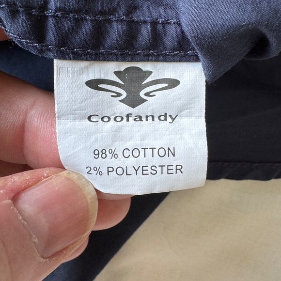 Coofandy Mens Casual Dress Shirt Navy Paisley Flip Cuffs Size Medium Preppy - Picture 10 of 16